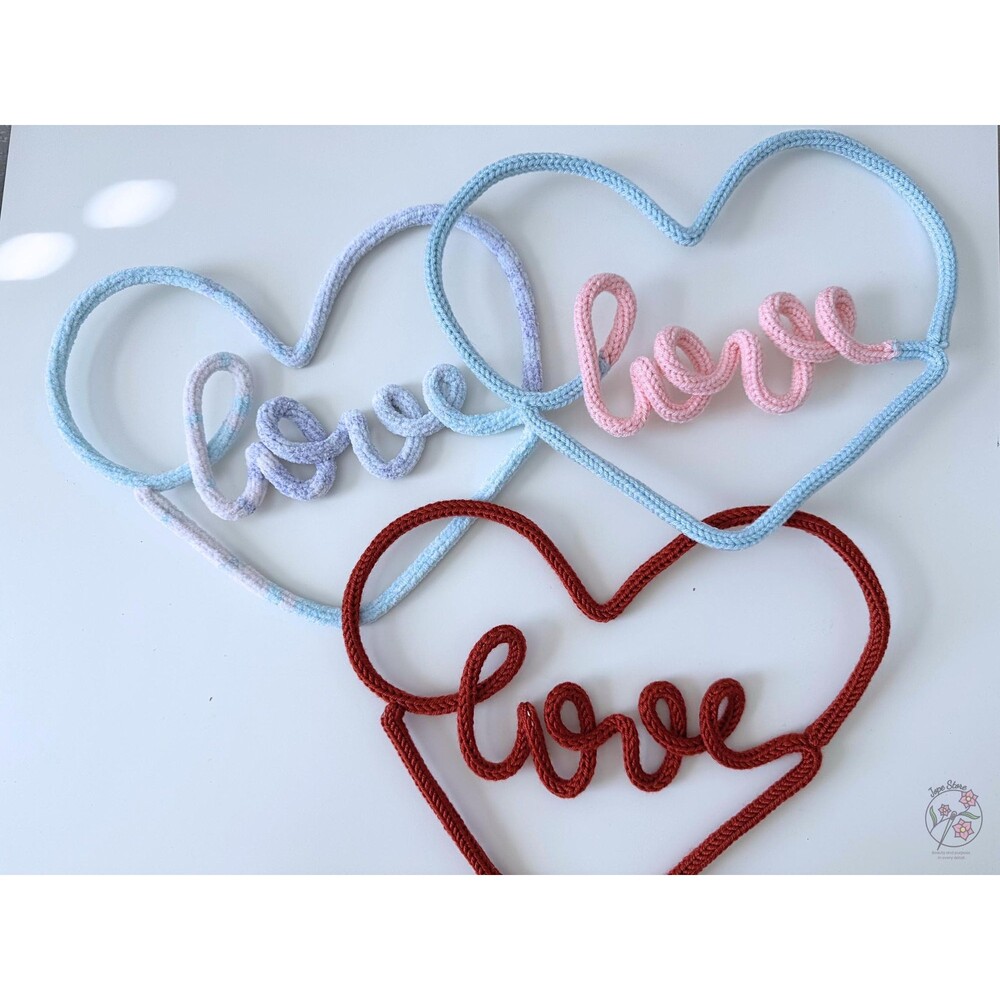 Handmade Yarn Love Wall Decor I Cord Heart Wall Hanging